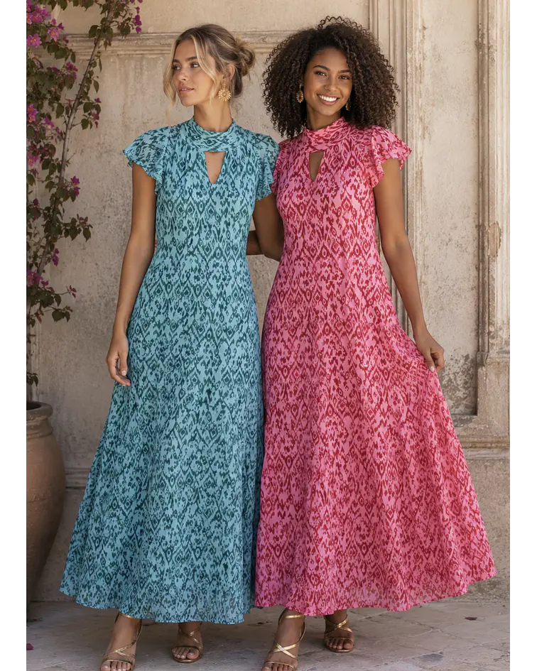 VESTIDO COM TULE ESTAMPADO