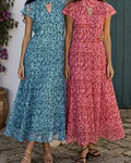 VESTIDO COM TULE ESTAMPADO