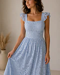 VESTIDO DE RENDA AZUL