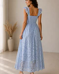 VESTIDO DE RENDA AZUL