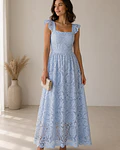 VESTIDO DE RENDA AZUL