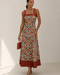 VESTIDO ESTAMPADO COMPRIDO