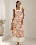 VESTIDO ESTAMPADO COMPRIDO