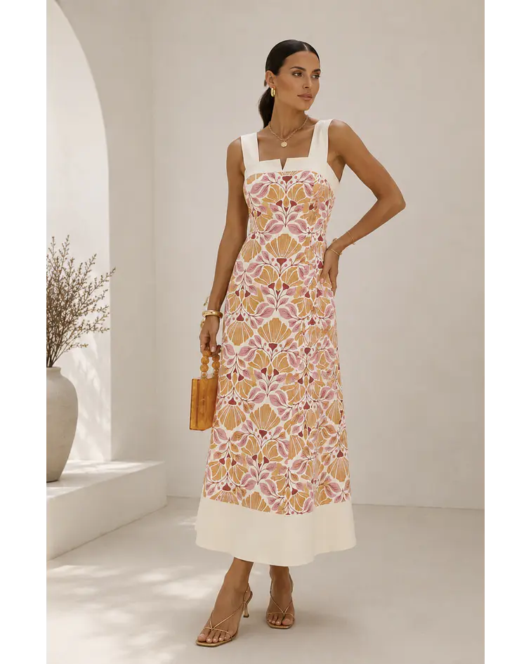 VESTIDO ESTAMPADO COMPRIDO
