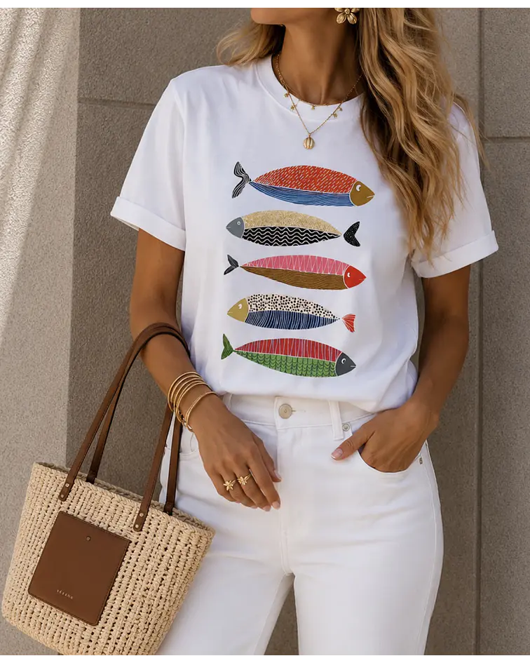 TSHIRT ESTAMPADA SARDINES 