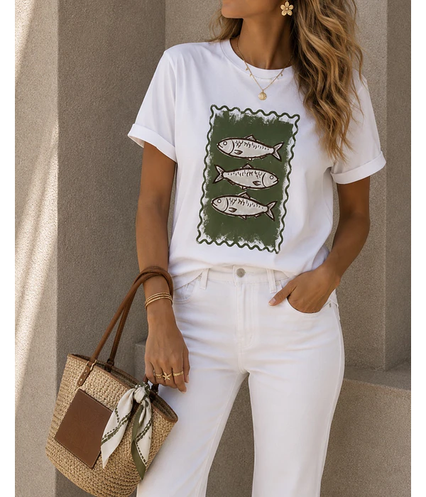 TSHIRT ESTAMPADA SARDINES   