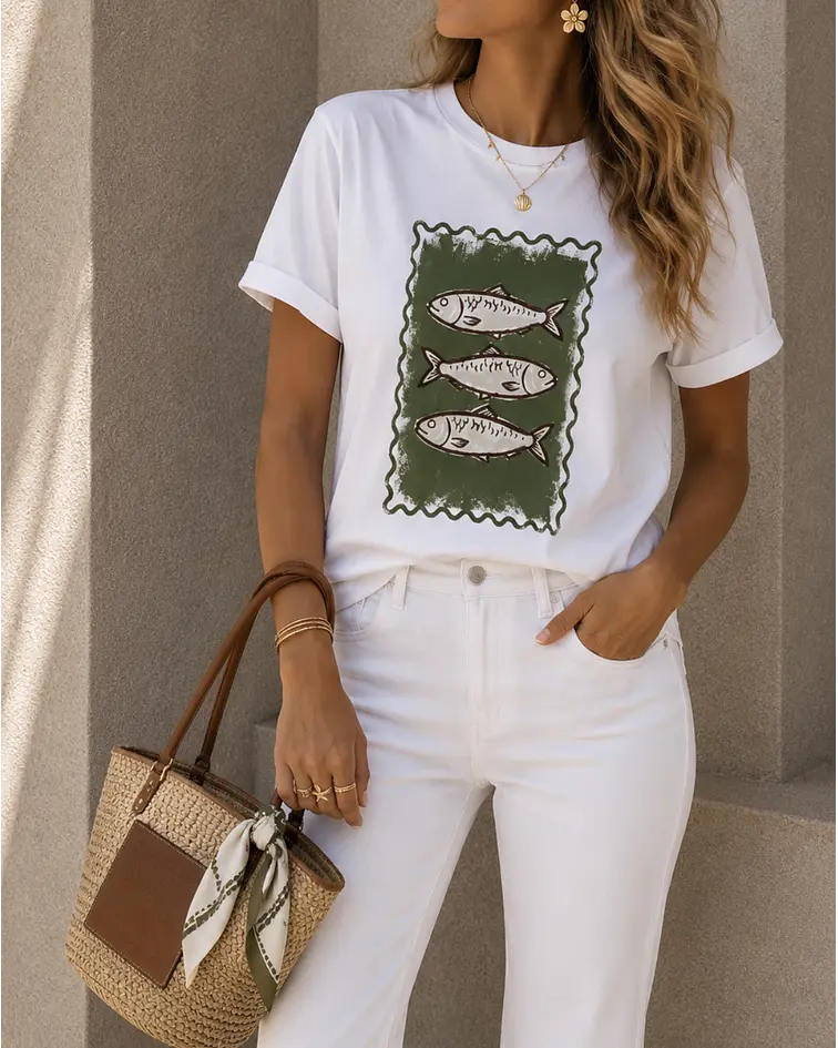 TSHIRT ESTAMPADA SARDINES   