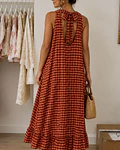 VESTIDO VICHY COM BOLSOS