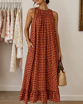 VESTIDO VICHY COM BOLSOS