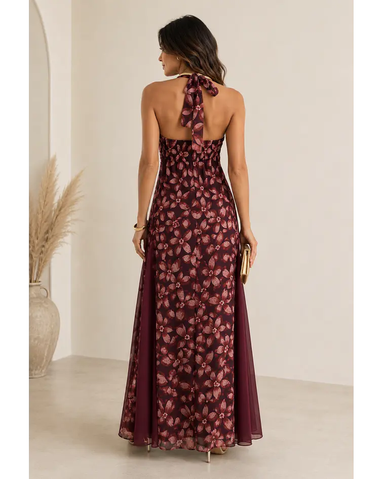 VESTIDO ESTAMPADO COMPRIDO