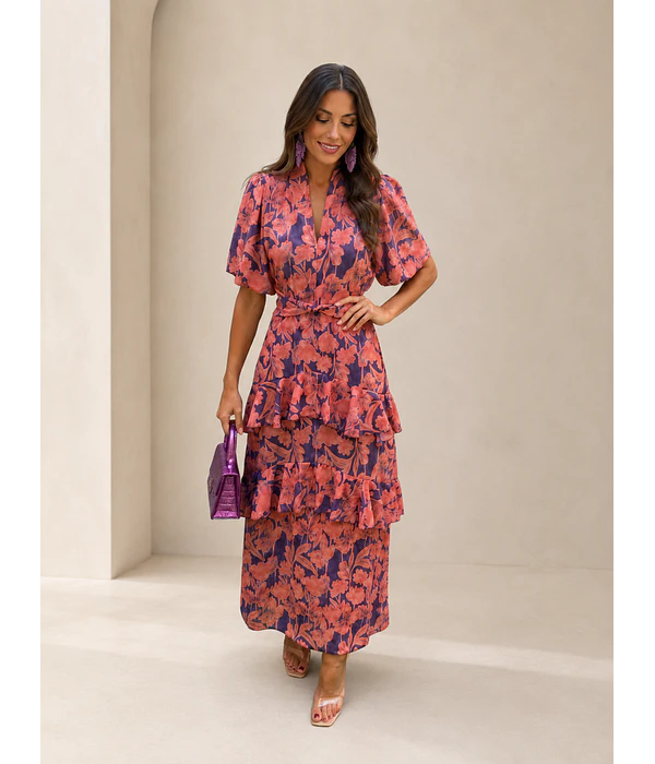 VESTIDO ESTAMPADO COMPRIDO