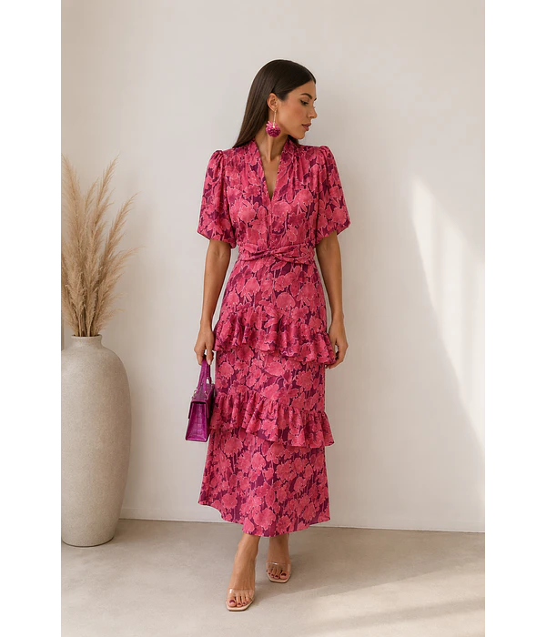 VESTIDO ESTAMPADO COMPRIDO