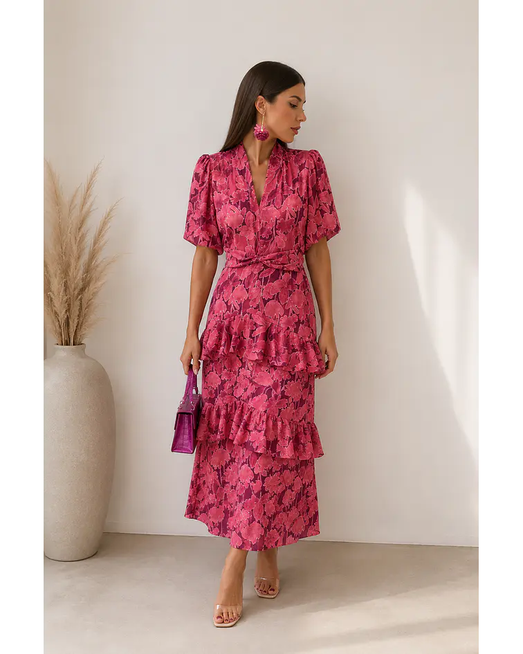 VESTIDO ESTAMPADO COMPRIDO