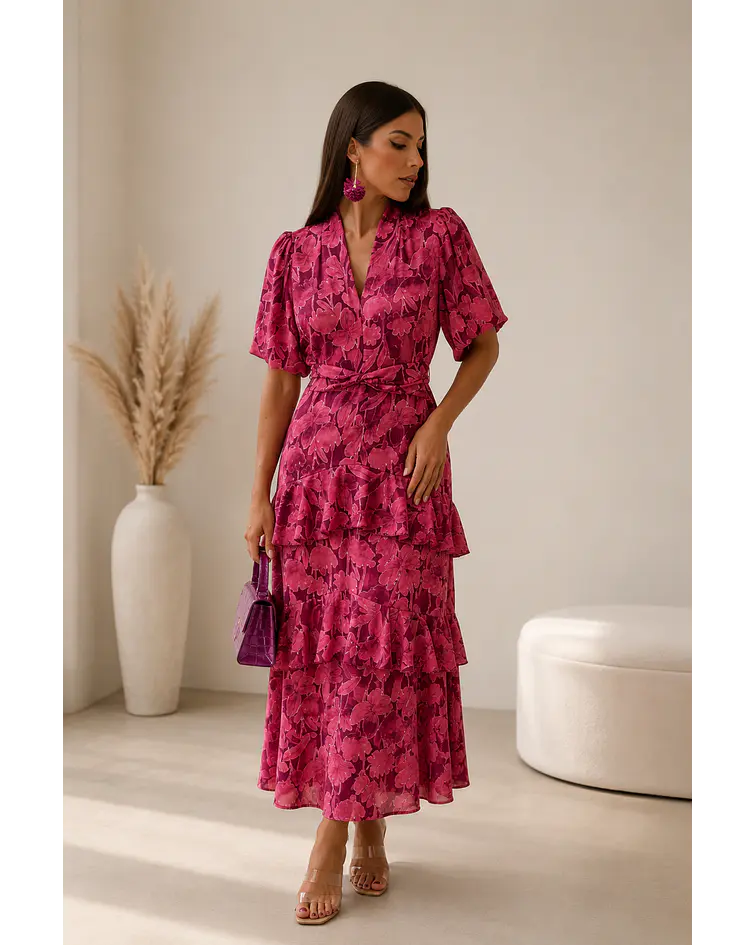 VESTIDO ESTAMPADO COMPRIDO