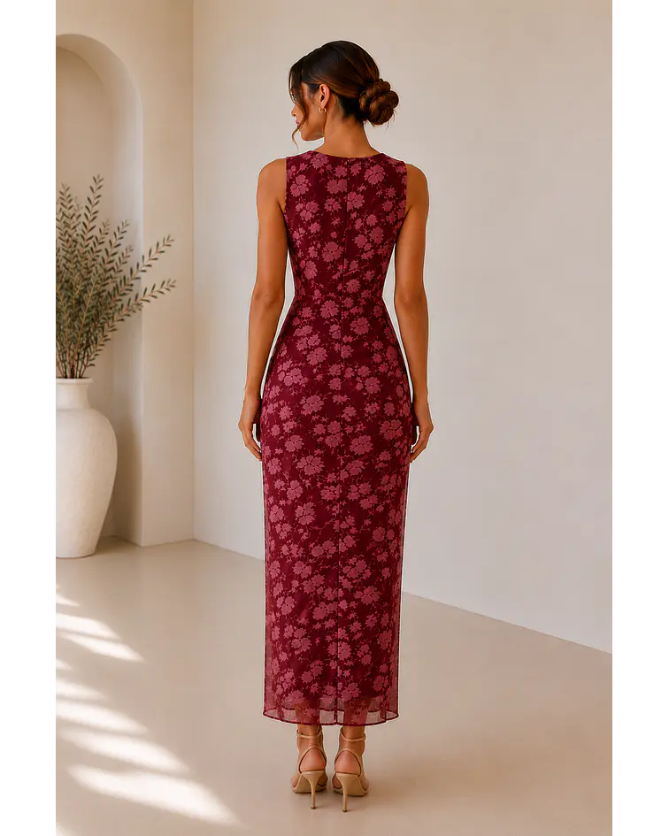 VESTIDO DRAPEADO TULE