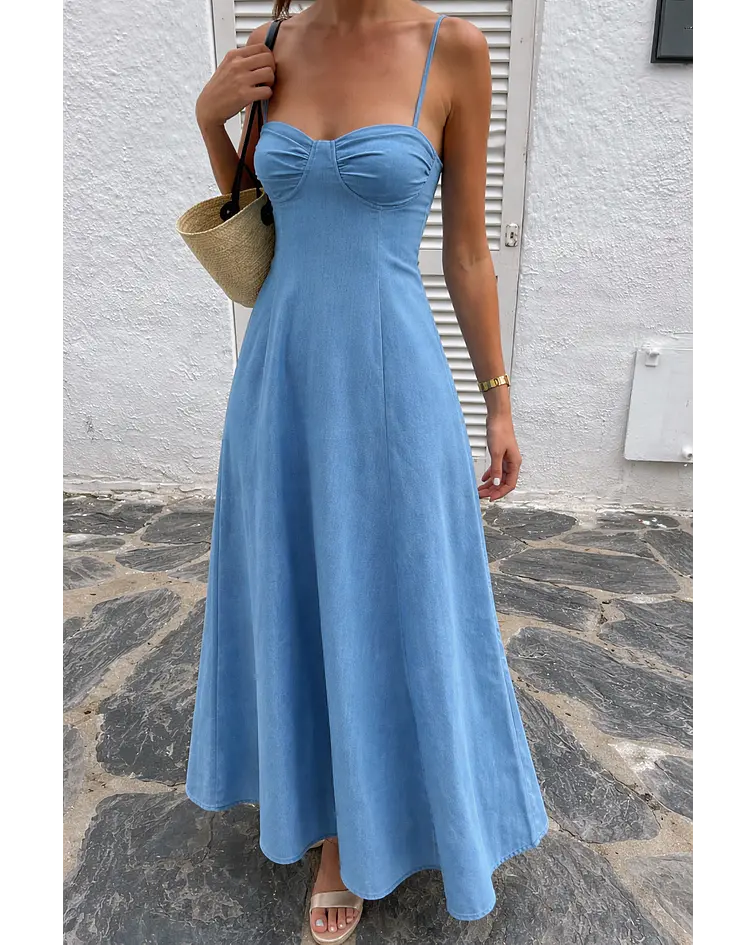 VESTIDO TECEL COMPRIDO