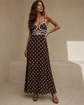 VESTIDO BOLAS CASTANHO