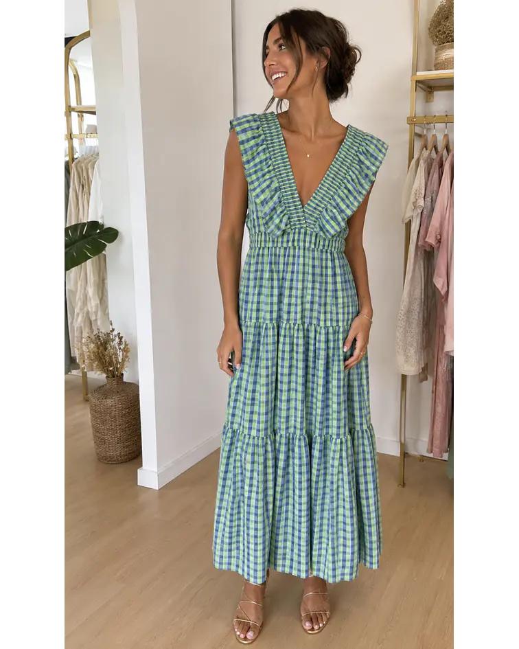 VESTIDO VICHY FOLHO