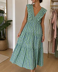 VESTIDO VICHY FOLHO