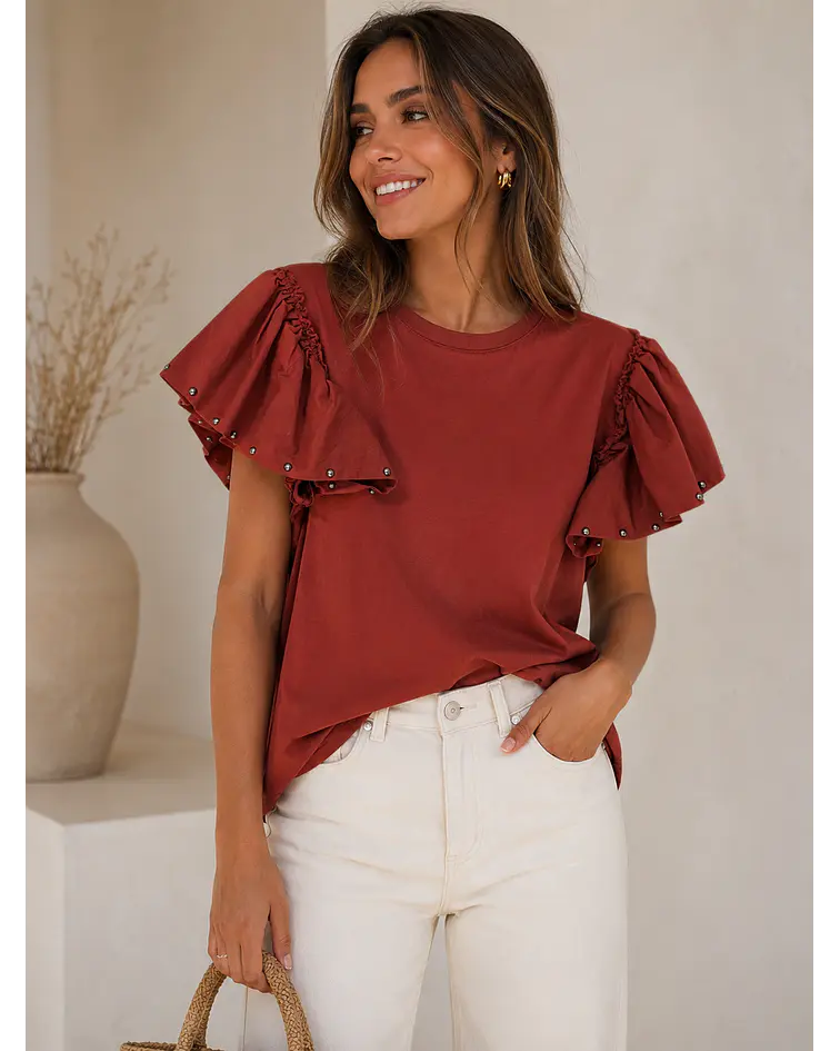 BLUSA ALGODÃO TACHAS