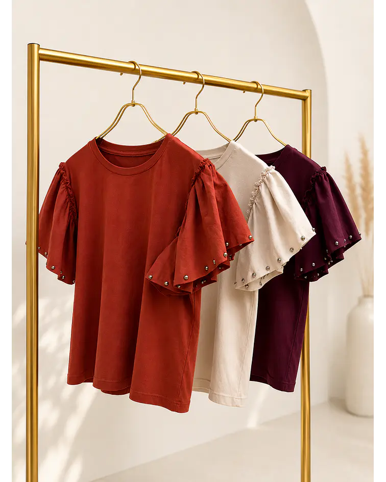 BLUSA ALGODÃO TACHAS