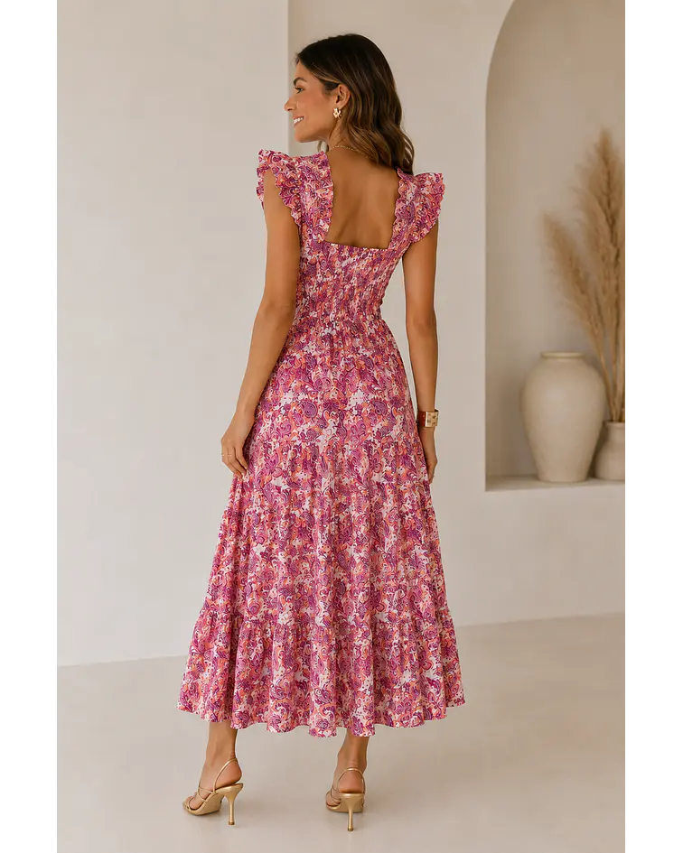 VESTIDO ESTAMPADO FAVO DE MEL