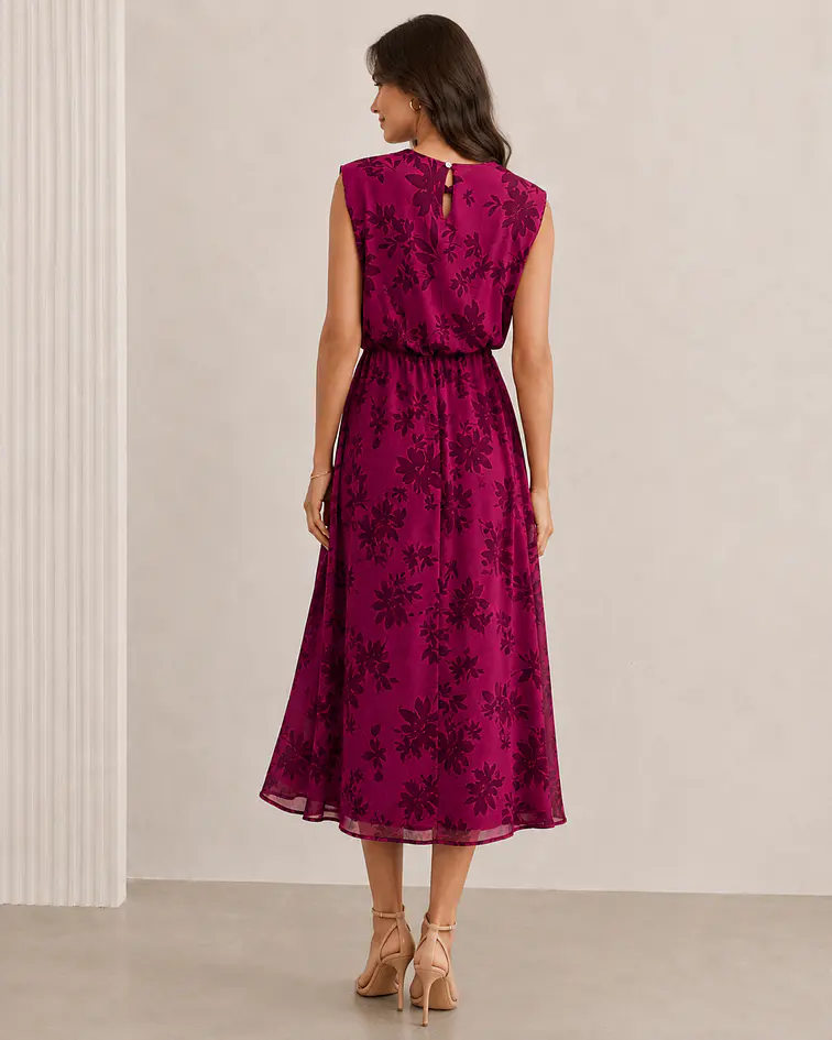 VESTIDO ESTAMPADO COM OBMREIRAS