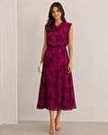 VESTIDO ESTAMPADO COM OBMREIRAS