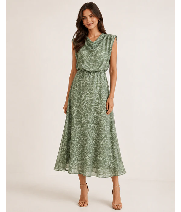 VESTIDO ESTAMPADO COM OBMREIRAS