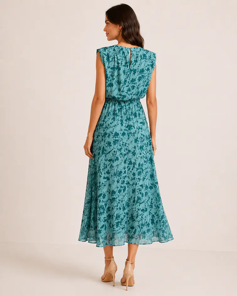 VESTIDO ESTAMPADO COM OBMREIRAS