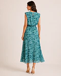 VESTIDO ESTAMPADO COM OBMREIRAS
