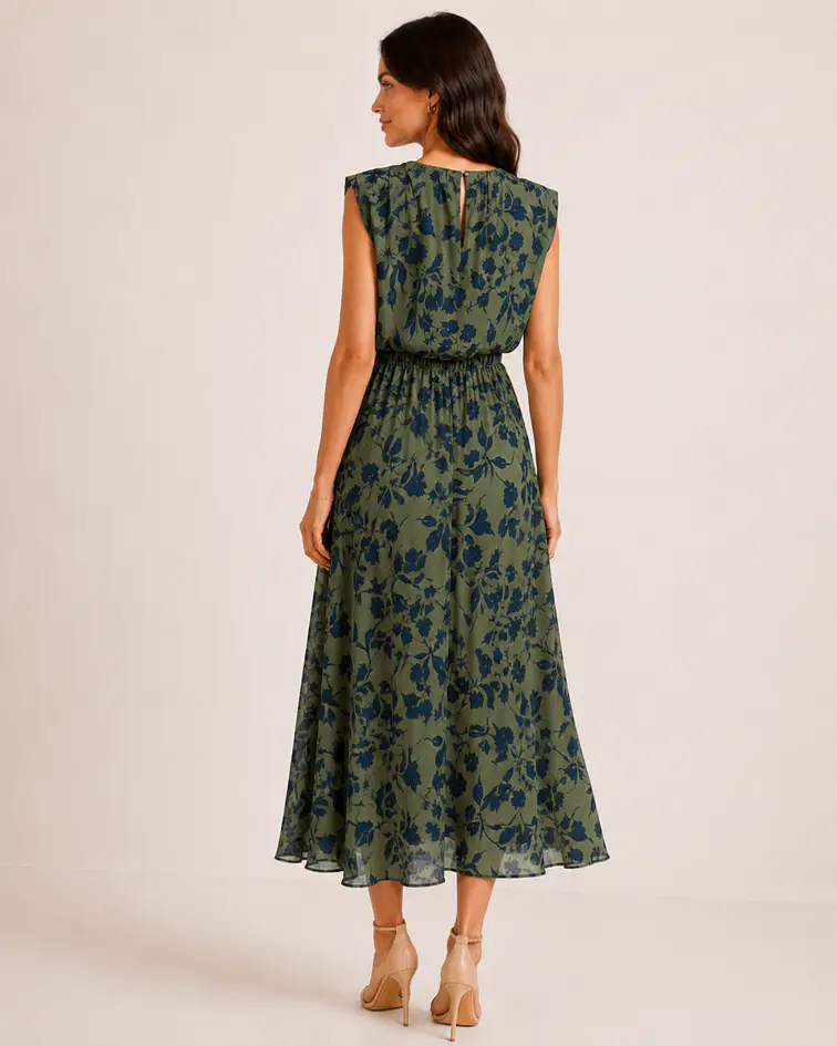 VESTIDO ESTAMPADO COM OBMREIRAS