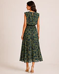 VESTIDO ESTAMPADO COM OBMREIRAS