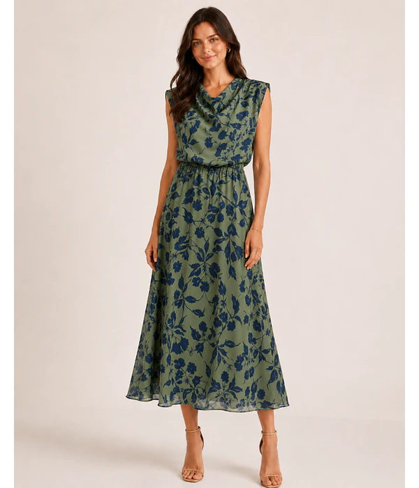 VESTIDO ESTAMPADO COM OBMREIRAS