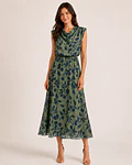 VESTIDO ESTAMPADO COM OBMREIRAS