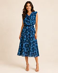 VESTIDO ESTAMPADO COM OBMREIRAS