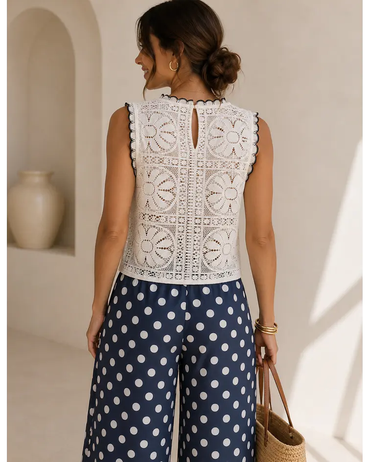BLUSA RENDA CRU