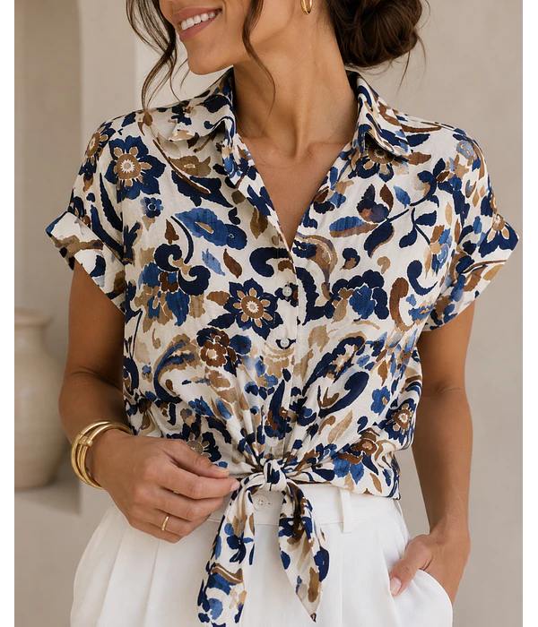 CAMISA ESTAMPADA LAÇADA