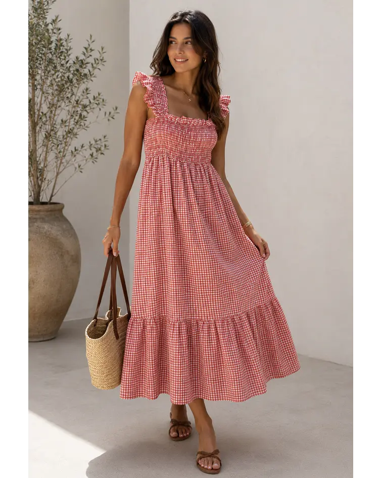 VESTIDO VICHY FOLHO 