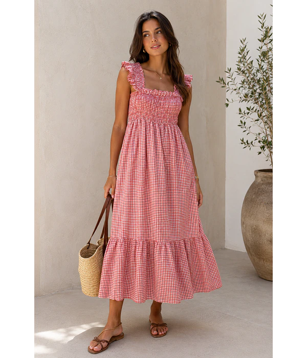 VESTIDO VICHY FOLHO 