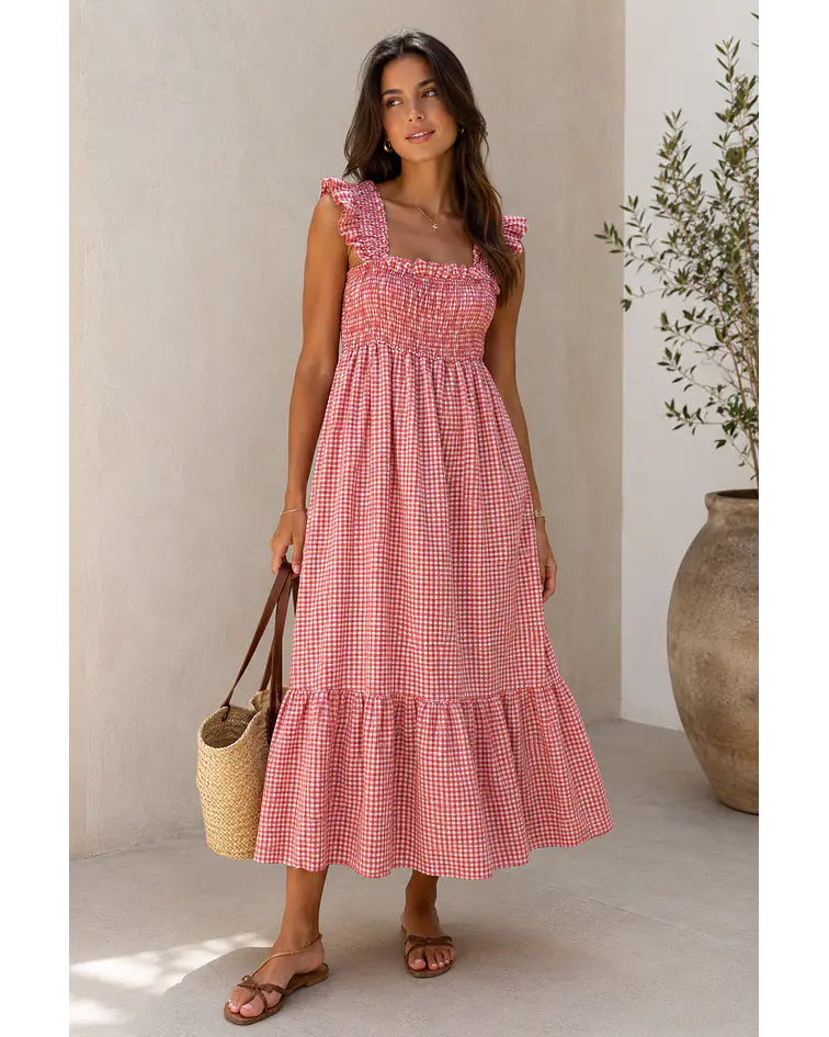 VESTIDO VICHY FOLHO 