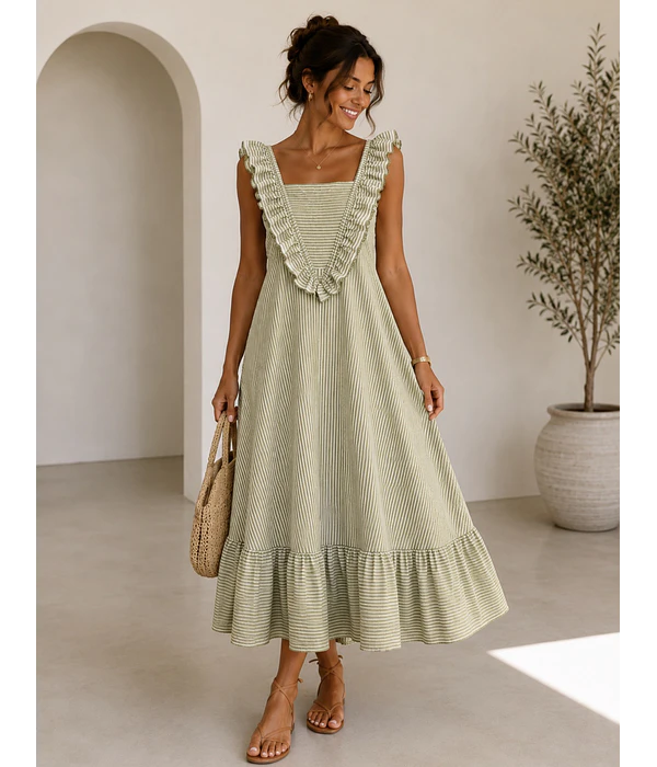 VESTIDO RISCAS FOLHO 