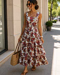 VESTIDO FOLHOS ESTAMPADO