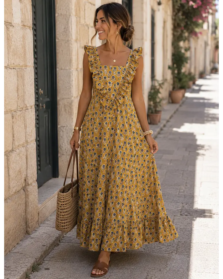 VESTIDO ESTAMPADO FOLHO