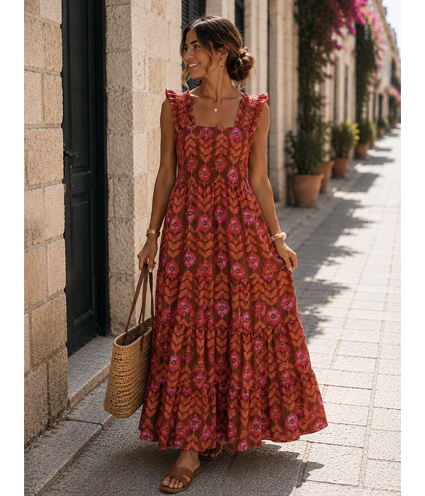 VESTIDO ESTAMPADO FLORES