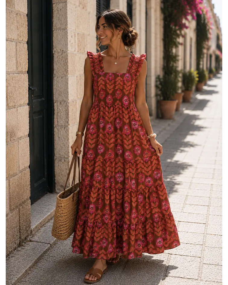 VESTIDO ESTAMPADO FLORES