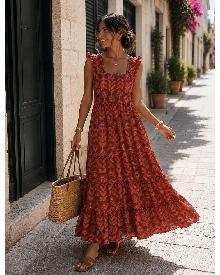 VESTIDO ESTAMPADO FLORES