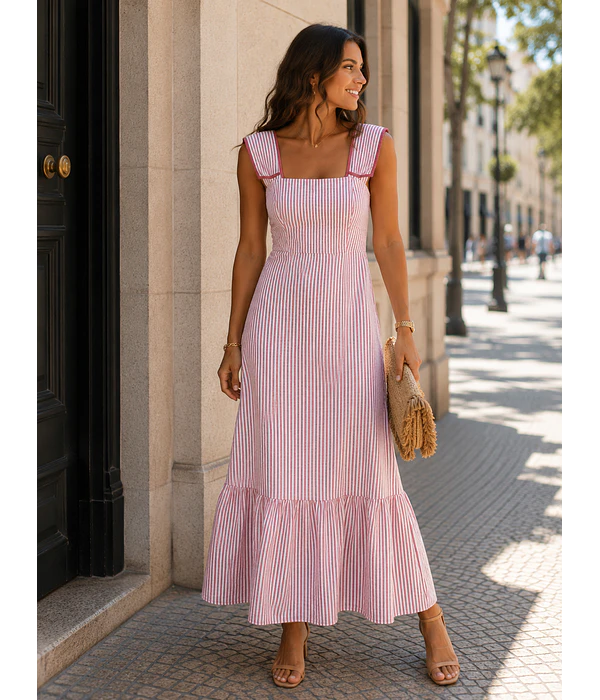 VESTIDO RISCAS FOLHO