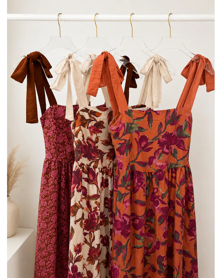 VESTIDO COM LAÇADA OMBROS