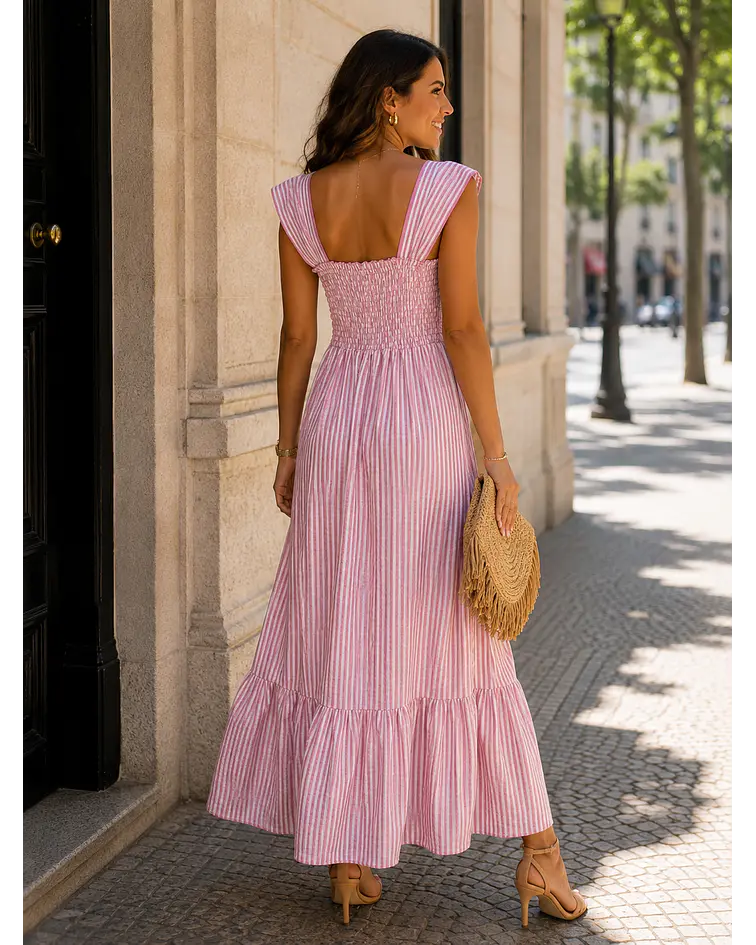 VESTIDO RISCAS FOLHO 